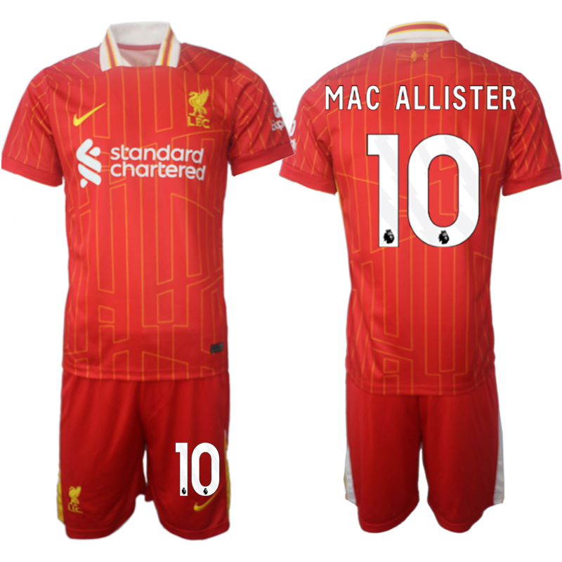 Men 2024-2025 Club Liverpool home red #10 Soccer Jersey->customized nfl jersey->Custom Jersey
